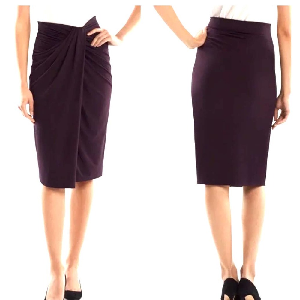 M.M. LaFleur Minetta Twist Front Midi Skirt size: small